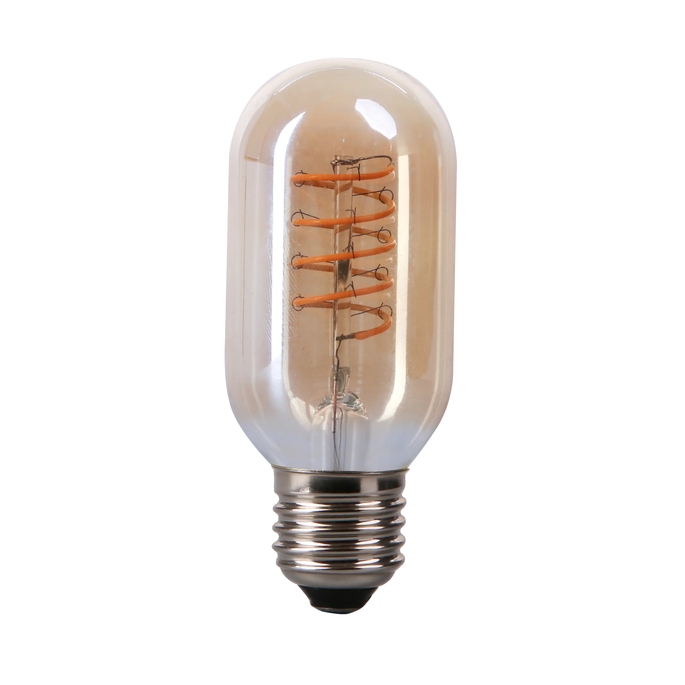 China supplier Vintage 220V 110V t45 led spiral filament light bulb e14 2w 4w flexible led filament