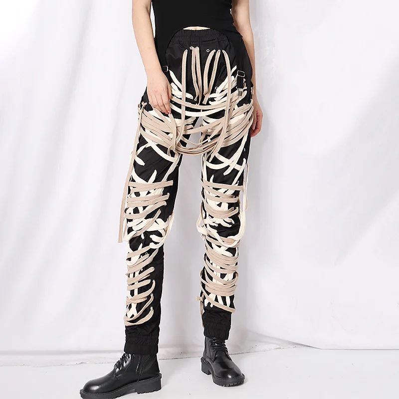 

2020 new arrivals fashion women pants string high waist casual trousers