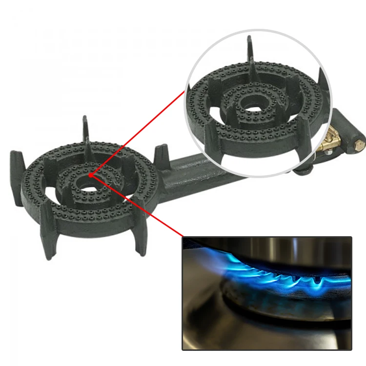 
Electronic Ignition Gas Cooktops Heavy Duty 2 Rings Cast Iron Stove/Gas Camping Burner  (62453729404)