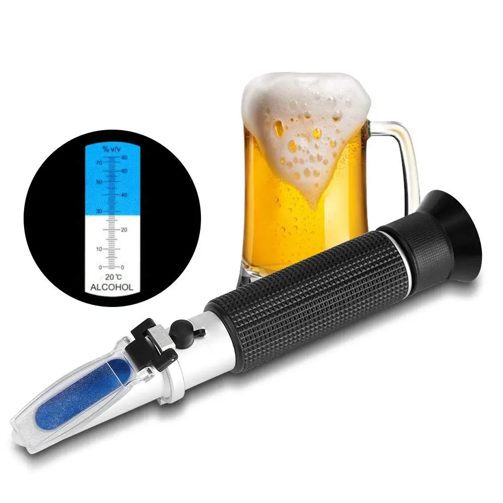

Hot Selling Professional Handheld Alcohol 0-80% Test Refractometer with ATC Wine Tester Meter Measure Instrument