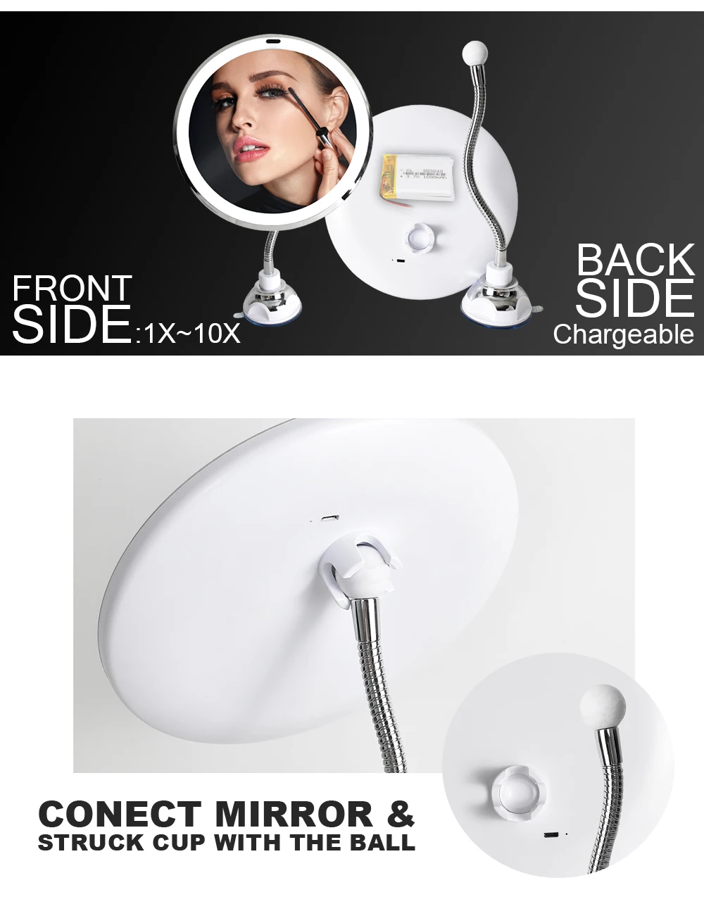 new touch makeup wall vanity mirror with led lighting for the bathroom