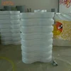 RUYA fiberglass pots for plants flower column stripy planter white color for public space ground stand