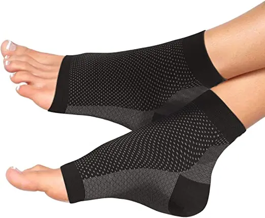 

Compression Foot Sleeves Ankle Arch Support Socks Pain Relief Plantar Fasciitis Compression Socks, Black