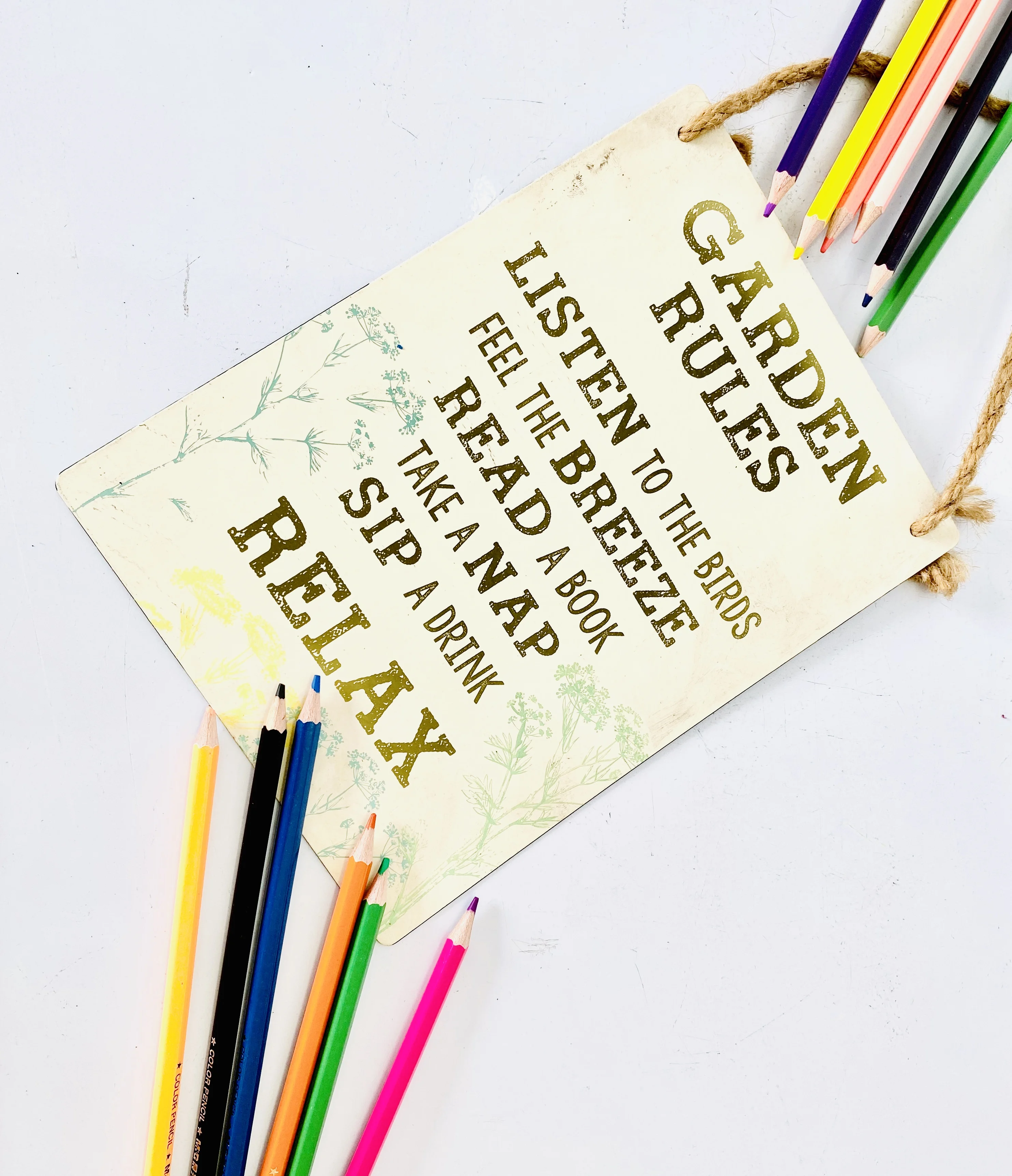 
newest steel/galvanized garden warning sign 