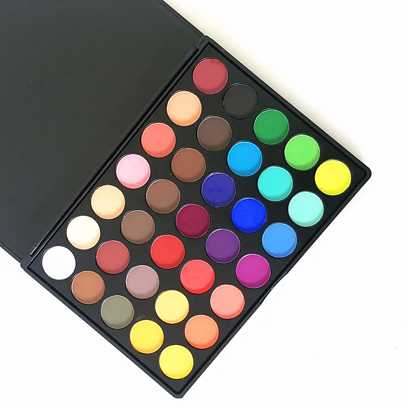 

OEM/ODM No Logo Cosmetic Makeup 35Y Color Glitter Rose Gold Eye Shadow Private Label Eyeshadow Palette, 35 color eyeshadow palette