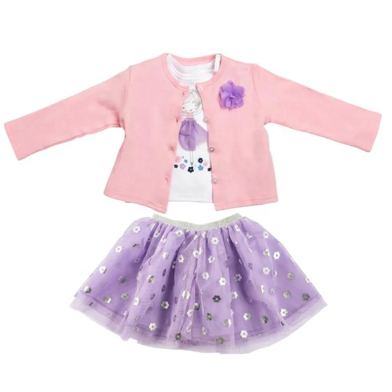 

Baby boutique girl clothing sets 3 pcs 100% cotton baby sets girls dress sets, Customized color