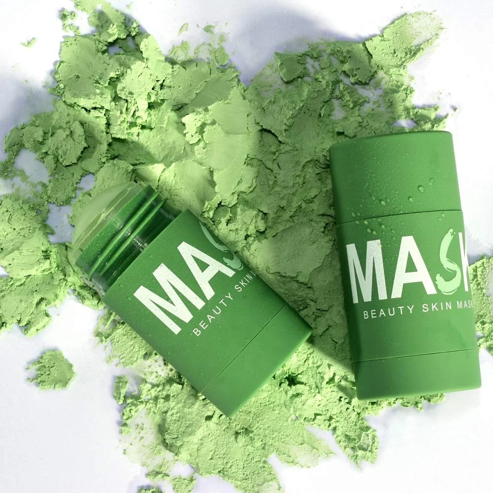 

natural care green tea mask stick hydrating clay face organic pink wholesale facial moisturising mud private label vegan