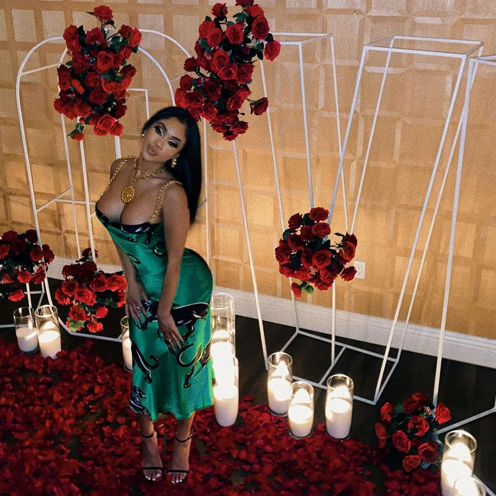 

RTS Summer 2021 Sling leopard graphic printing Leisure Club Woman bodycon dress