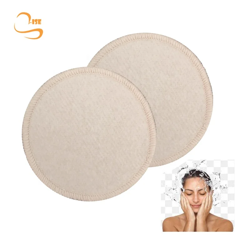 

Cotton Seam 3.15" Round Soft Hemp Cotton Cloth Cosmetic Wipes Non Polyester Washable Make-up Removal Pads Organic
