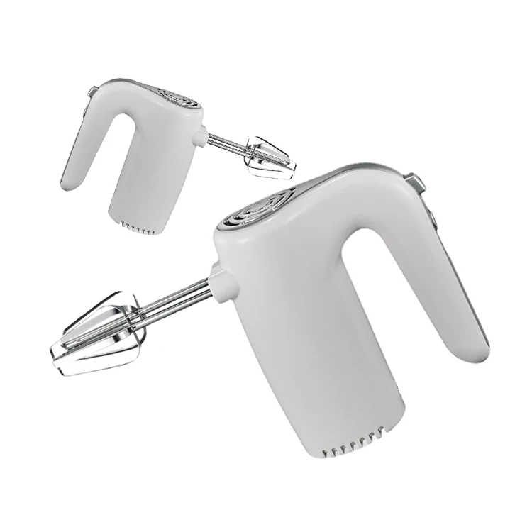 

detachable 304 stainless steel beater automatic electric egg whisk with side handle, White