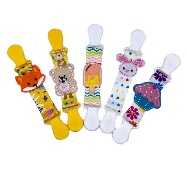 

High quality cute design pacifier holder clip plastic clip baby teething toys pacifier holder, Any paton colour code is avilable