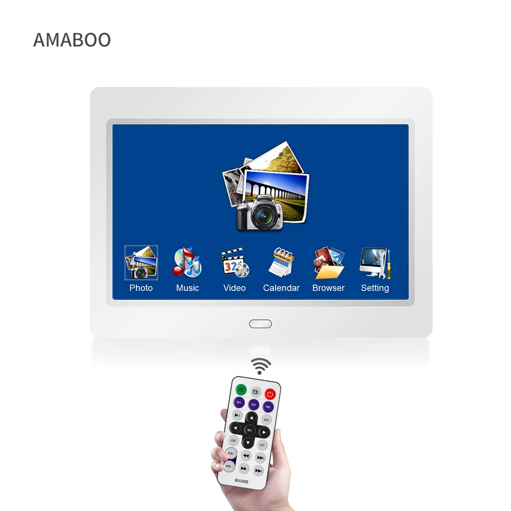 

Chinese Wholesale Family Electronic Ablum 7 inch HD Clear Video Digital Picture Foto Frame, Black white