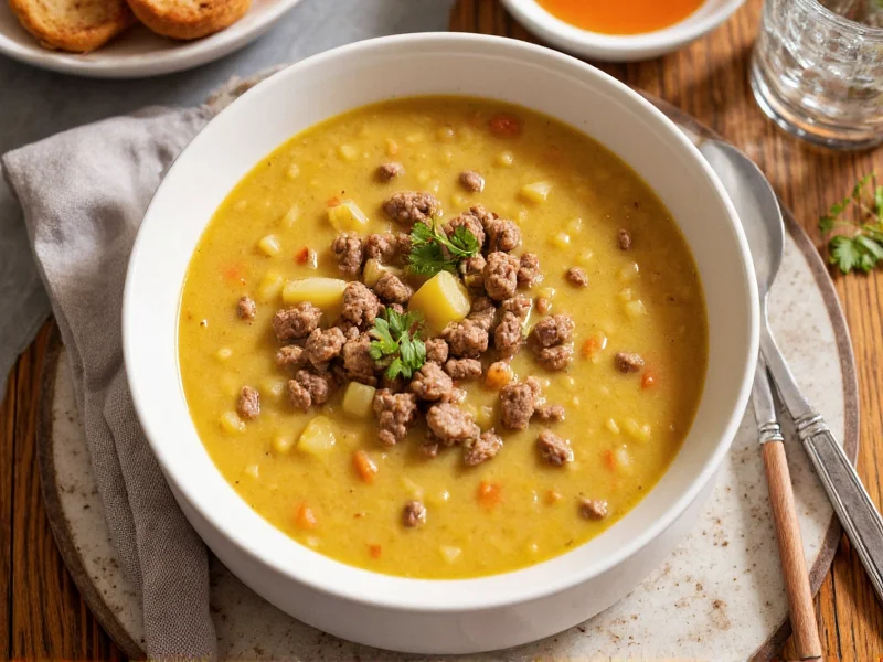 Classic Ground Beef and Potato Soup Recipe | Hearty Meal