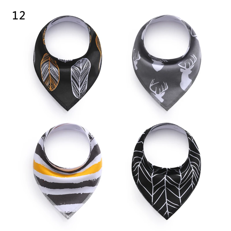 

Adjustable 100% Organic Cotton pack Absorbent Baby Bibs Cotton, Printed