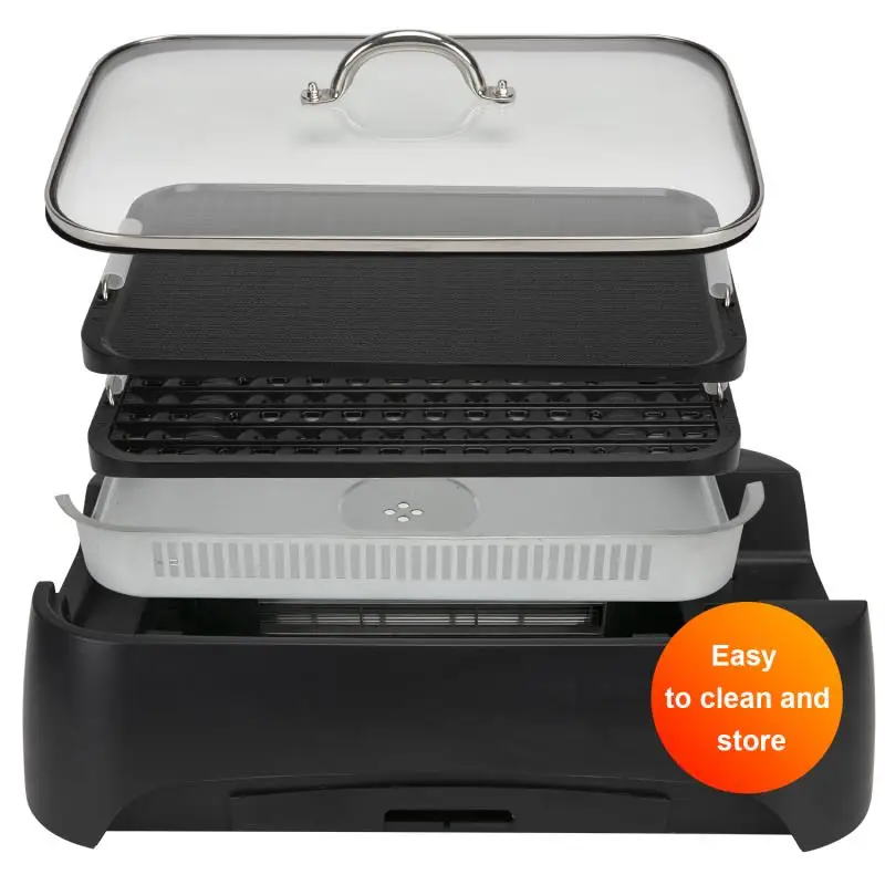 Unique Dishwasher Washable Indoor Electric Grill,Smokeless Grill 1500w ...