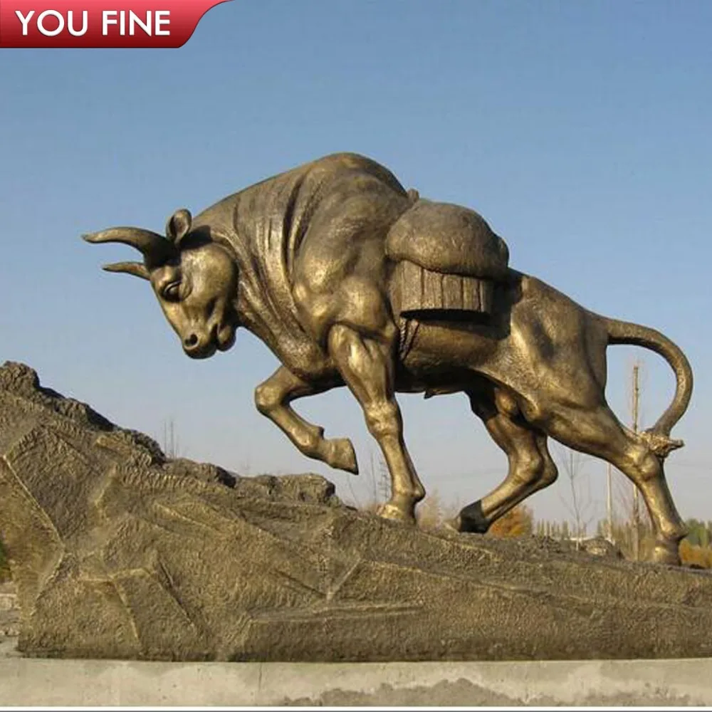 Large Outdoor Antique Casting Bull Bronze Sculpture For Sale - Buy ...