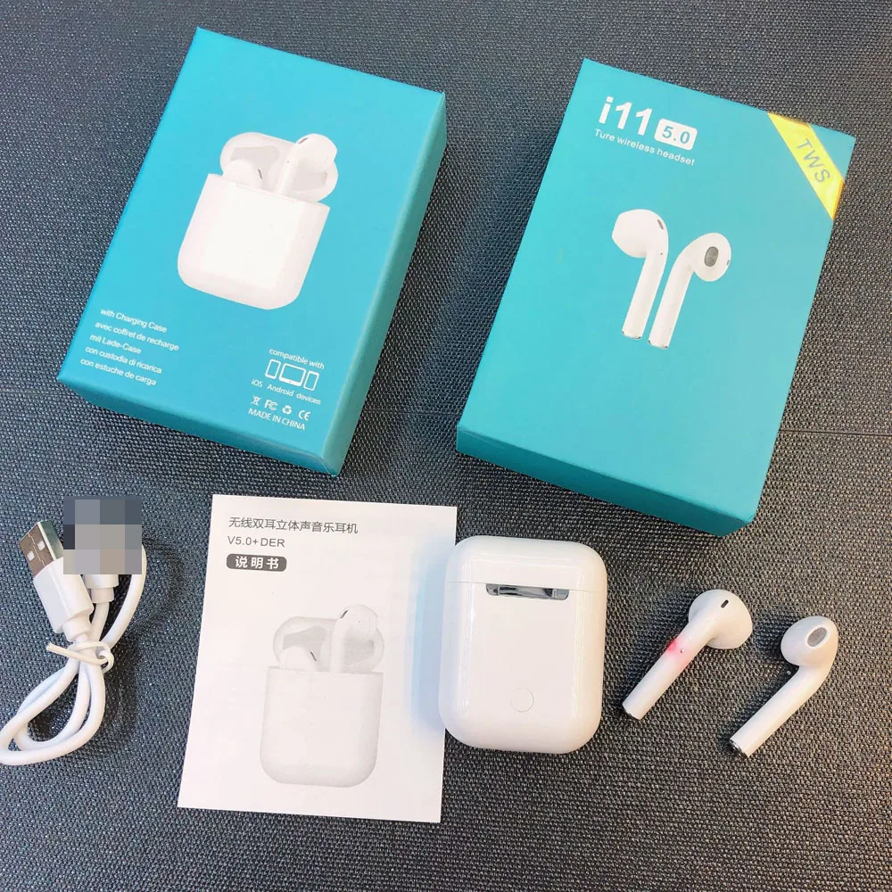 Touch Control i11 TWS Bluetooth 5.0 Stereo Earphone Wireless Mini Headset Earbuds With Charging Box - ANKUX.COM