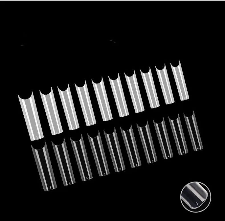 

Wholse 500pcs Extra Long C Curved Shape Square Nail Tips press on nail Coffin Fake acrylic nail tips