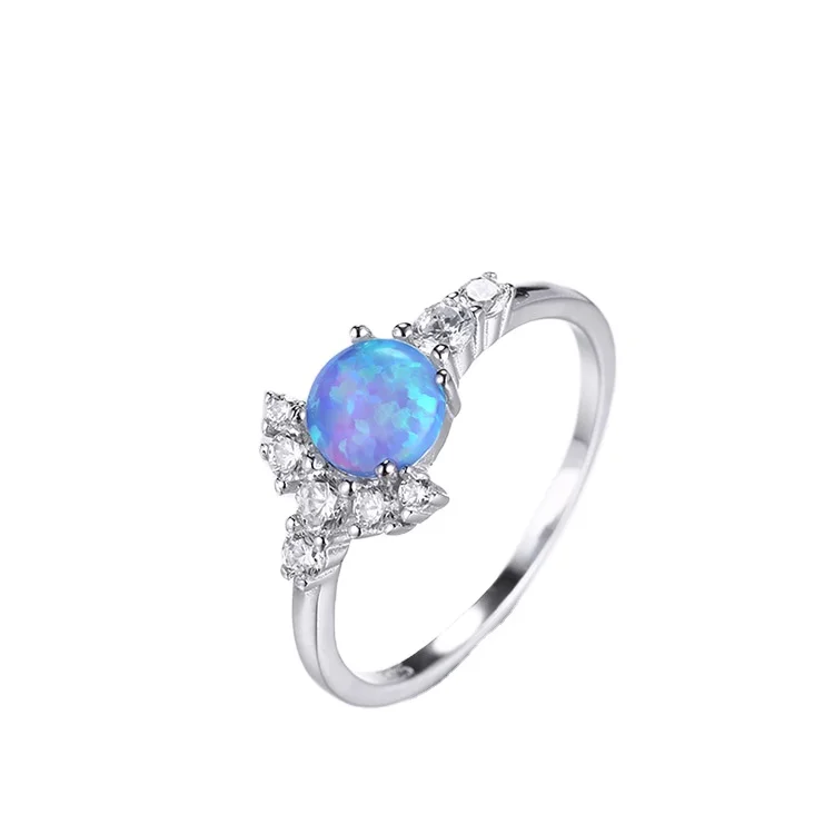 

Sevena SAR7202 latest design jewelry wedding gold 18k engagement diamond sterling silver rings opal for women