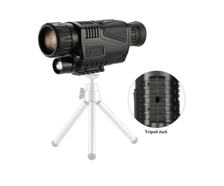 

Monocular Night Vision Infrared Night-Vision Camera Military Digital Monocular Telescope Night Hunting Navigation Device, Black
