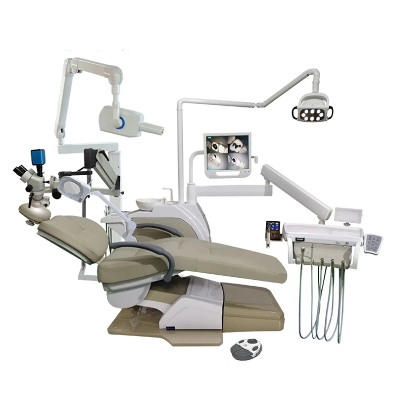 
CE approved High quality Unique modern design dental chair with microscope for clinic 