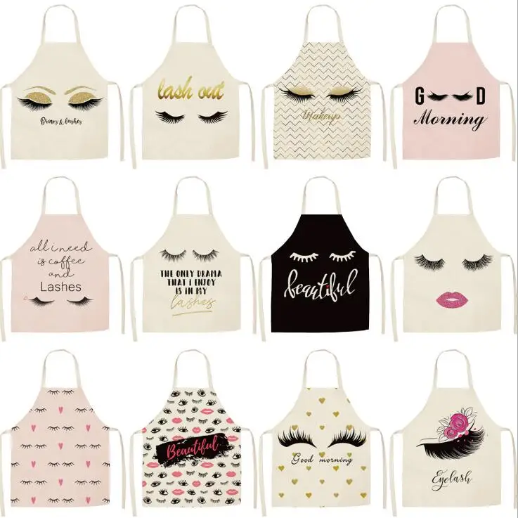 

eyelashes lash cotton linen apron