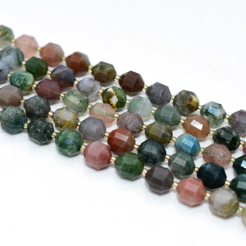 

Trade Insurance  Best Quality Bucket Shaped Indian Agate Loose Beads, Multicolor