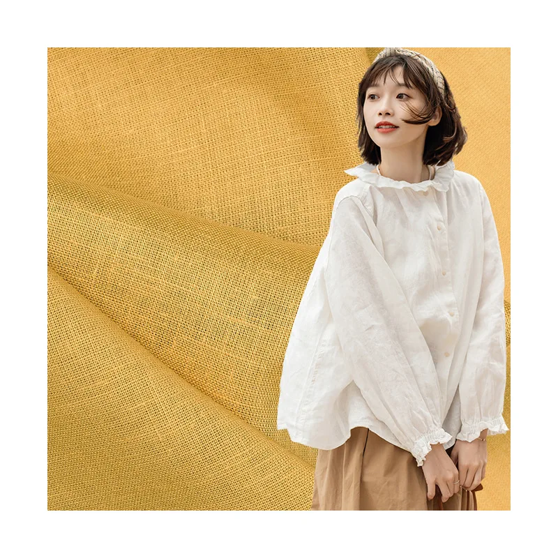 

Plain Cotton wool Fabric 32d Pure Linen Casual Wear Fabric Shirt Skirt wool Fabrics