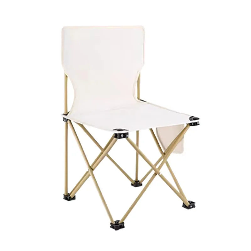 WOQI Portable Collapsible Oxford Folding Chair for Outdoor Activities Like Picnics Camping Beach Fishing Metal Outdoor Furniture