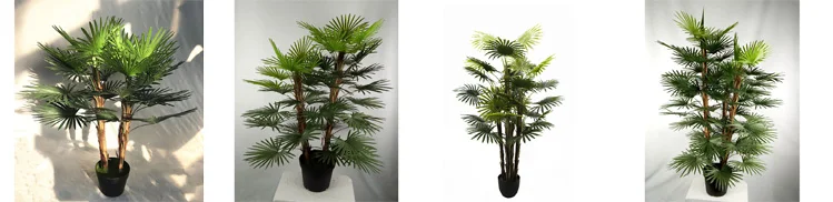 120cm height with 18pcs leaves mini artificial indoor decorative fan palm bonsai tree plant,  artificial mini fan palm tree