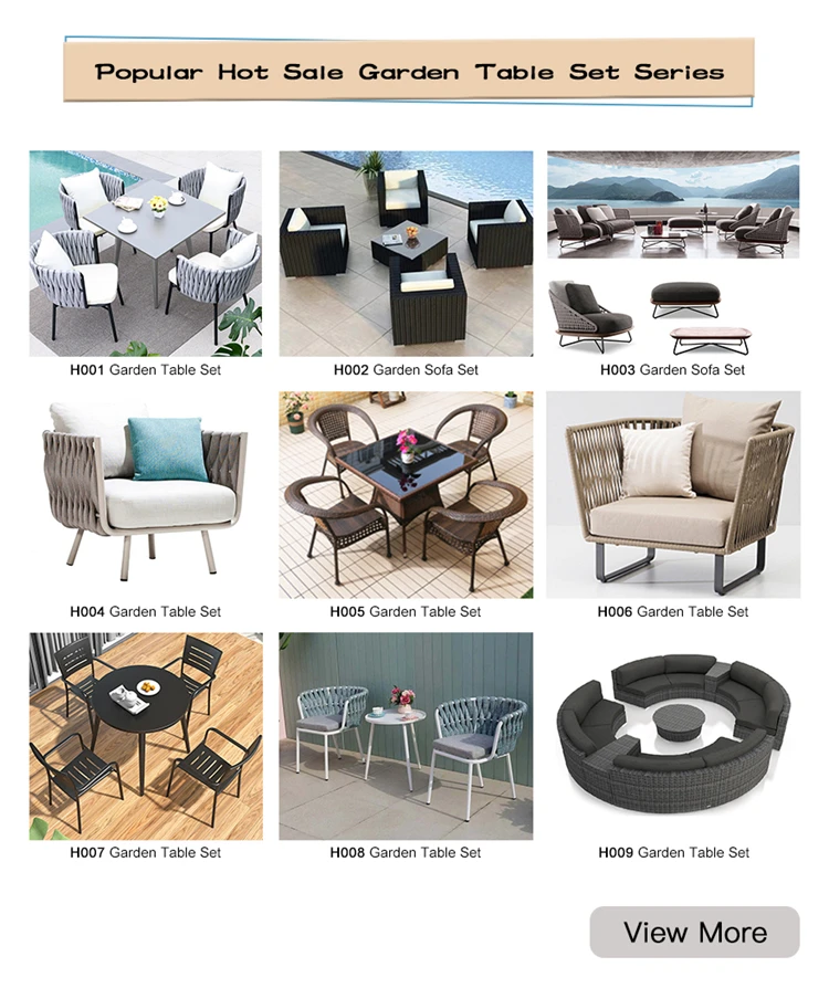 New Design Outdoor Sun Lounge Rope Modern Unique Woven Garden Furniture