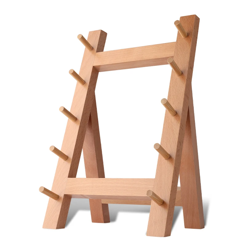 Grandsharp Japanese Kitchen Knife Holder Eco Friendly Natural Beech Wood 5Layers Splice Block Kitchen Knife Set Holder