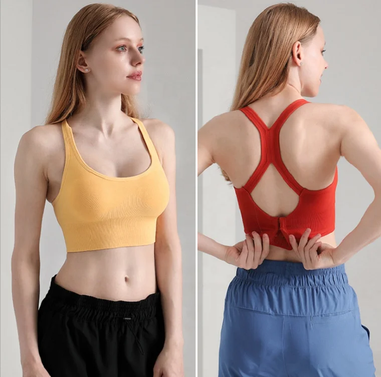 

2021 Soft Womens Yoga High Quality Sport Bra Running Training Sexy Ladies Sportwear Fitness Vest bra top
