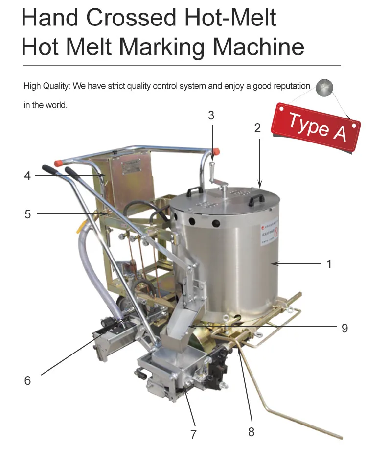 Pavement Automatic Hot Melt Road Marker Paint Thermoplastic Road Marking Machine