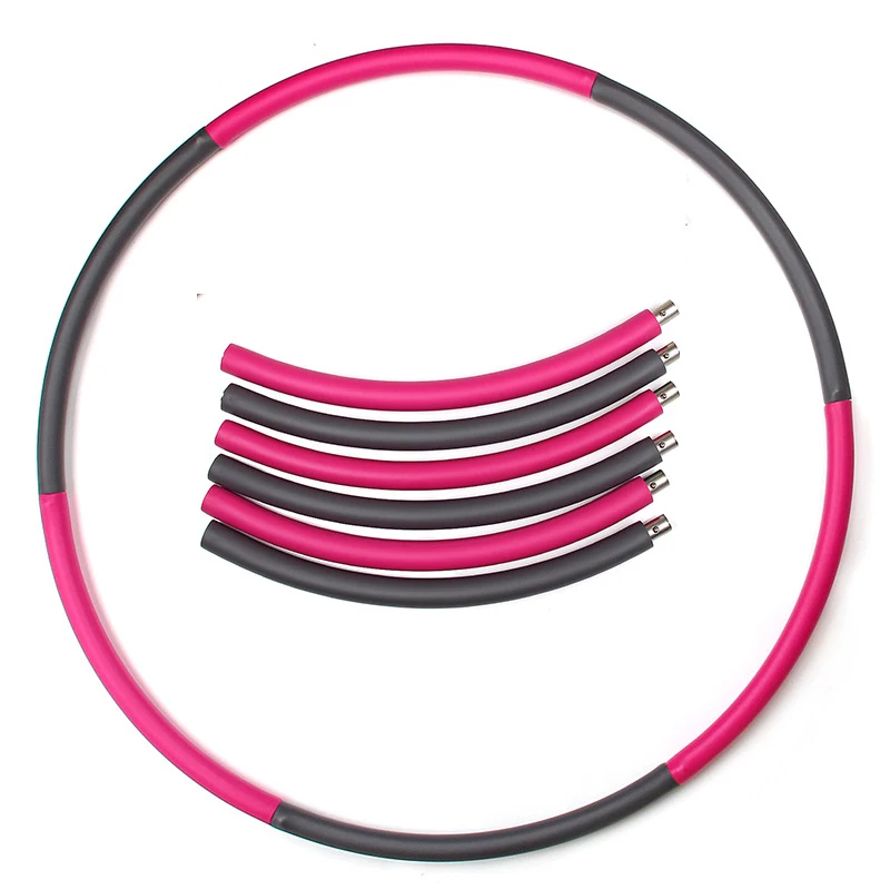 

Wholesale Eco-Friendly Exercise Fitness Gym Fit Massage Professional Hula Weighted stainless steel Hula Ring, Pink/blue/gray/green