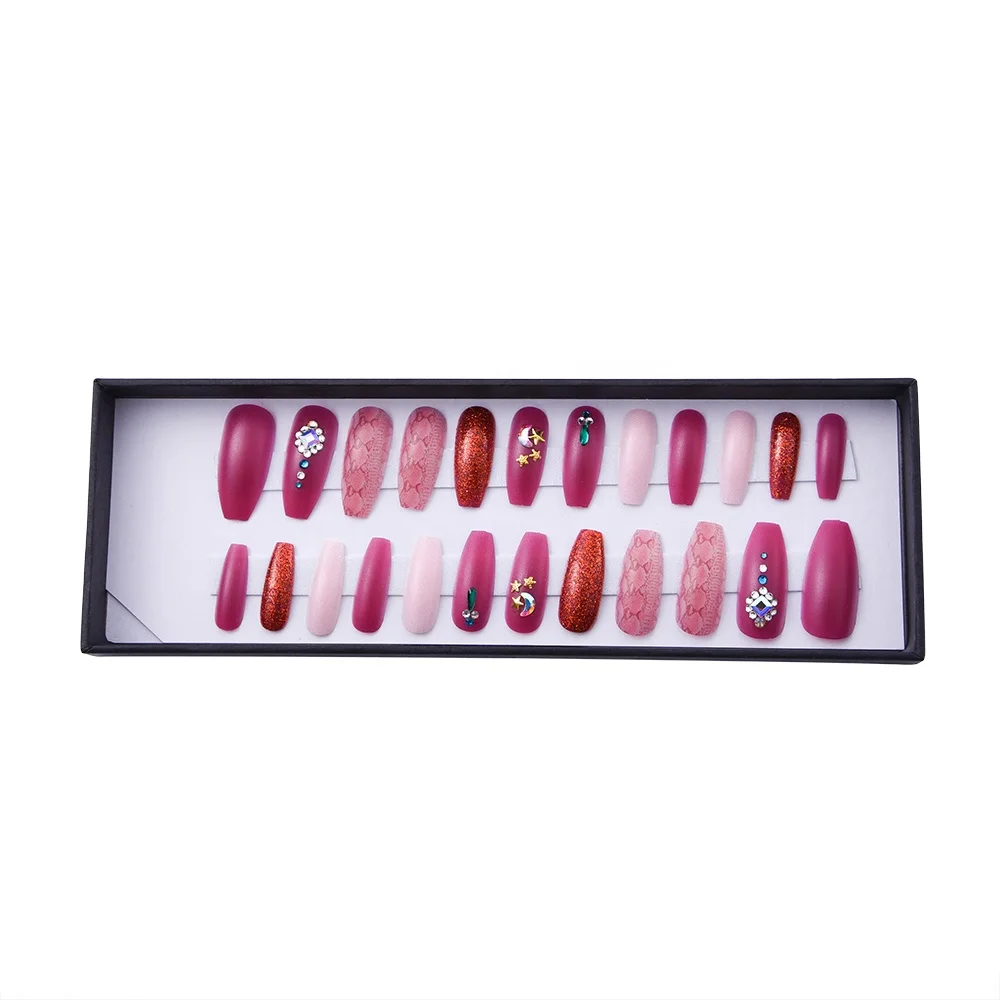 

JCL-4G6S27-2 JAYJOY High Quality professional glitter Aritificial Nails Fashion False Nail