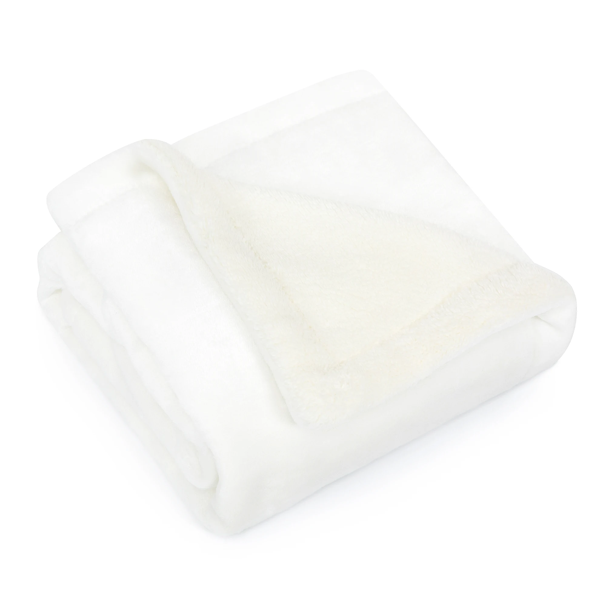 

Pure White Newborn Breathable Baby Blanket Warmth Wool Fabric Baby Blanket