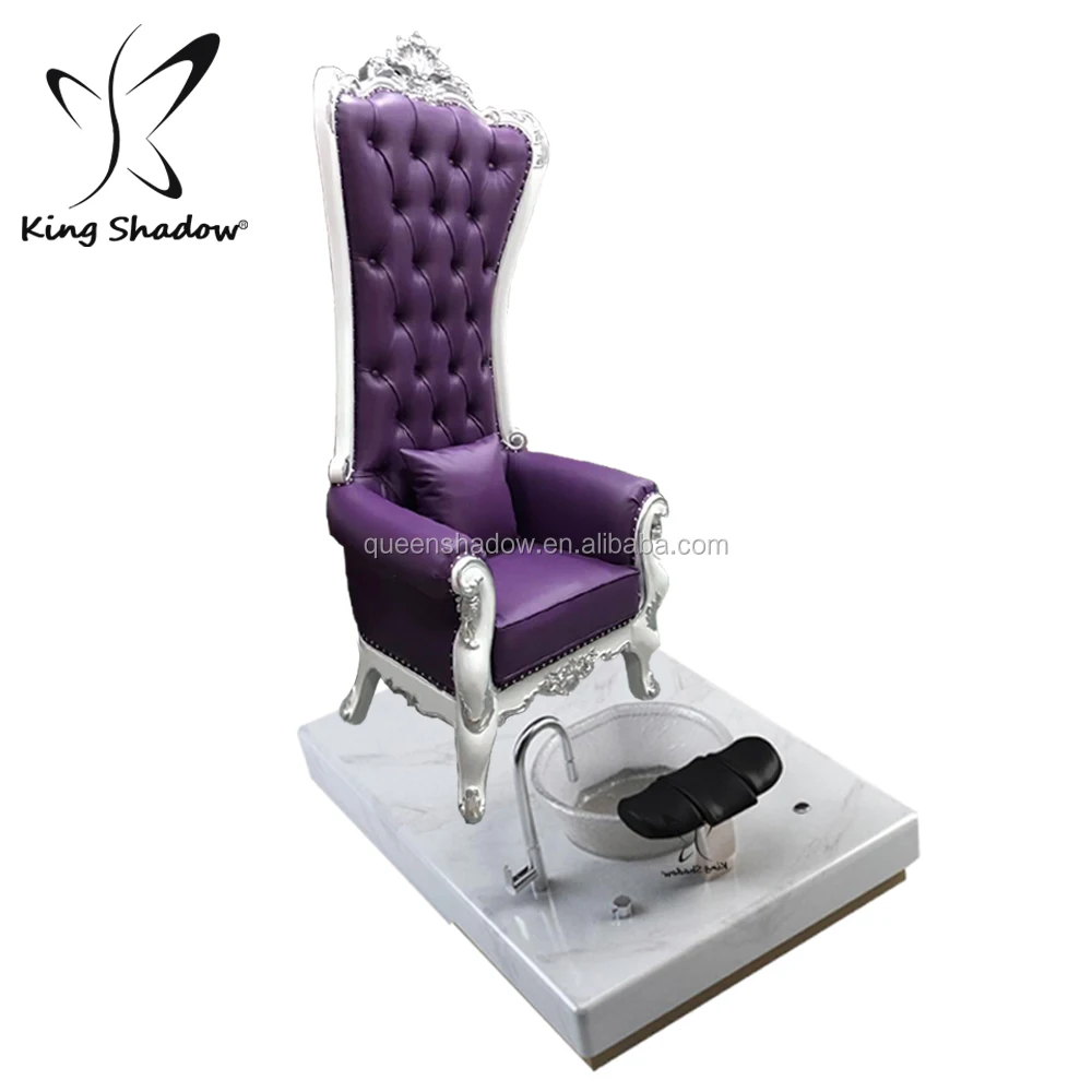 

High back throne chair king pedicure chairs luxury pedicure bowl nail salon furniture