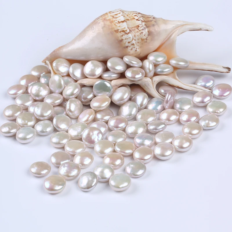

High Quality  White Freshwater Coin Pearl Beads Loose Pearl