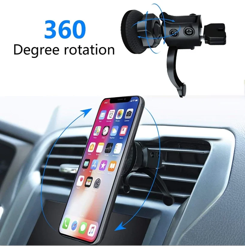 

Taiword Strong Magnetism Rotatable Footrest 360Degree Angle Adjustable for Best Experience Mobile Phone Holder, Black
