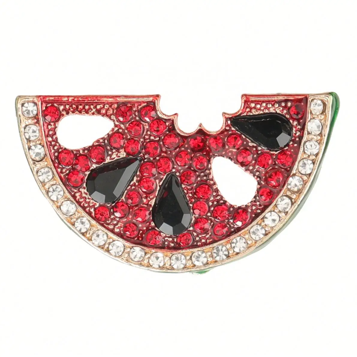 

Fruit Watermelon Diamond Brooch Rhinestone Alloy Personality Brooch Dripping Oil Cutout Women's Brooch, Red