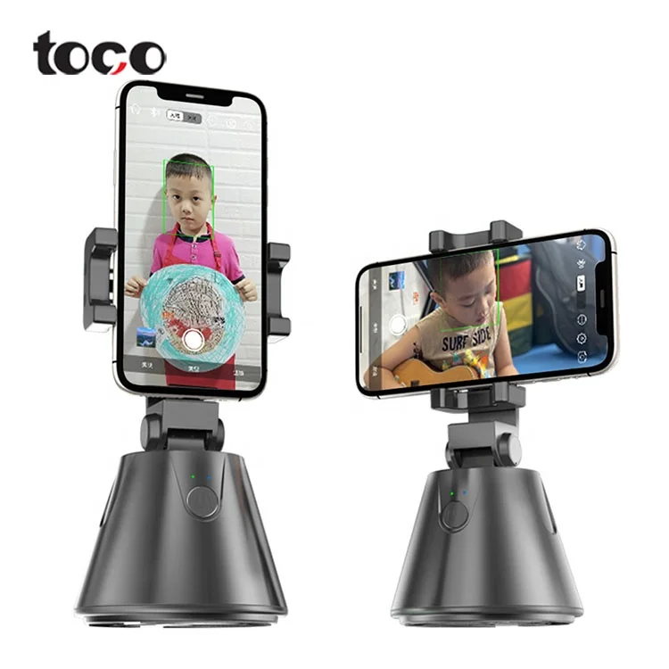 

toco 360 rotation Auto Face Tracking Phone Mount Selfie Stick rotation face tracking stick, Black white pink