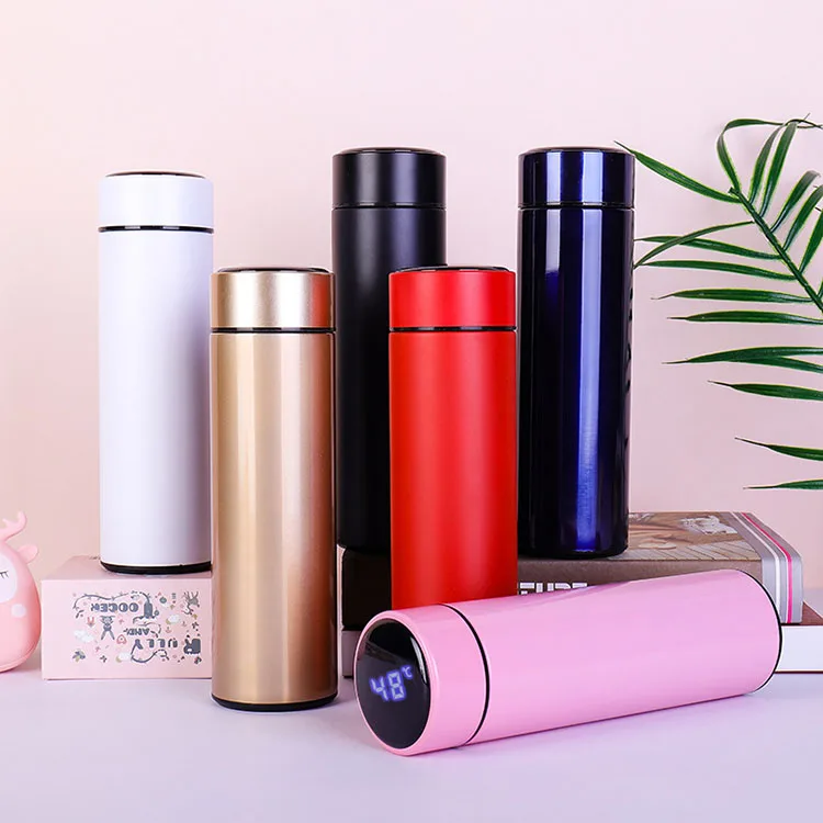 

Smart stainless steel insulated vacuum water bottle with led temperature display custom logo temperature control water bottle, Customized color acceptable