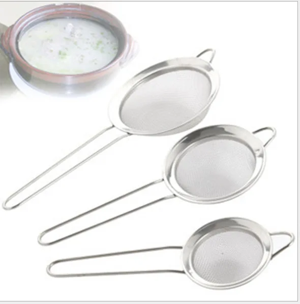 

Z309 Kitchen Cooking Strainer Stainless Steel Fine Mesh Oil Strainer 3pcs sets Kitchen Cooking Tool