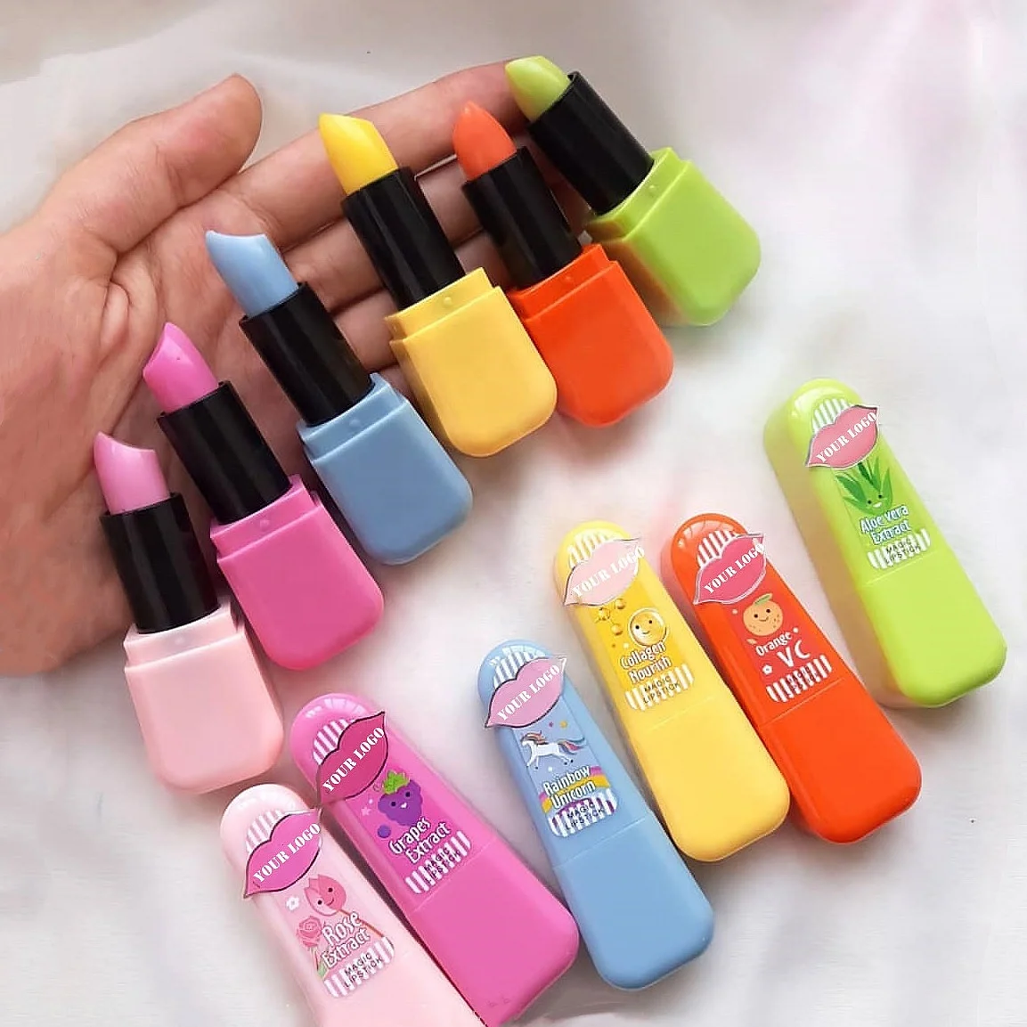 

2021 Balm Container Tube Private Label Jar Packaging Pink Eco Organic Eos Cruelty free Natural Custome Kids Cute Vegan Lip Balms