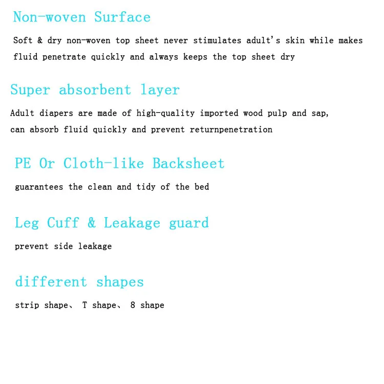 2019 New Pattern Adult Diaper,Disposable Adult Insert Pad, Adult DiaperWell