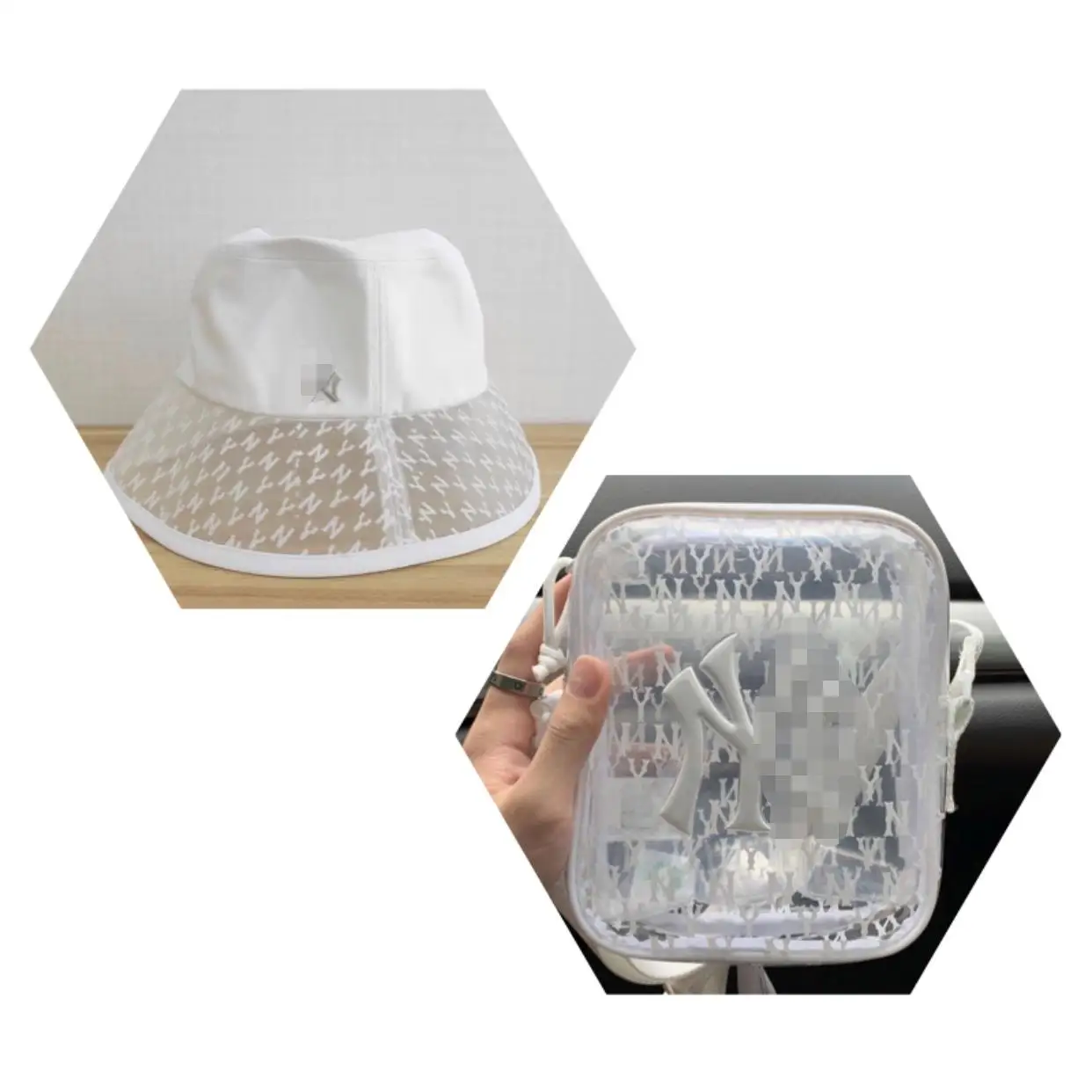 

Jelly Bag and Bucket hat leisure combination, White/black
