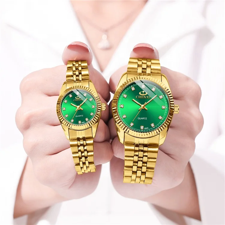 

Relojes Hombre Reloj Mujer Birthday Wedding Gift Waterproof Business Women Men Gold Couple Crystal Diamond Wrist Quartz Watches