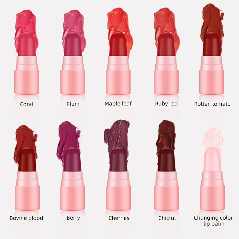 

Ready To Ship Selected 10 Colors Pocketable Mini Organic Lipstick Set, 10 colors mini organic lipstick
