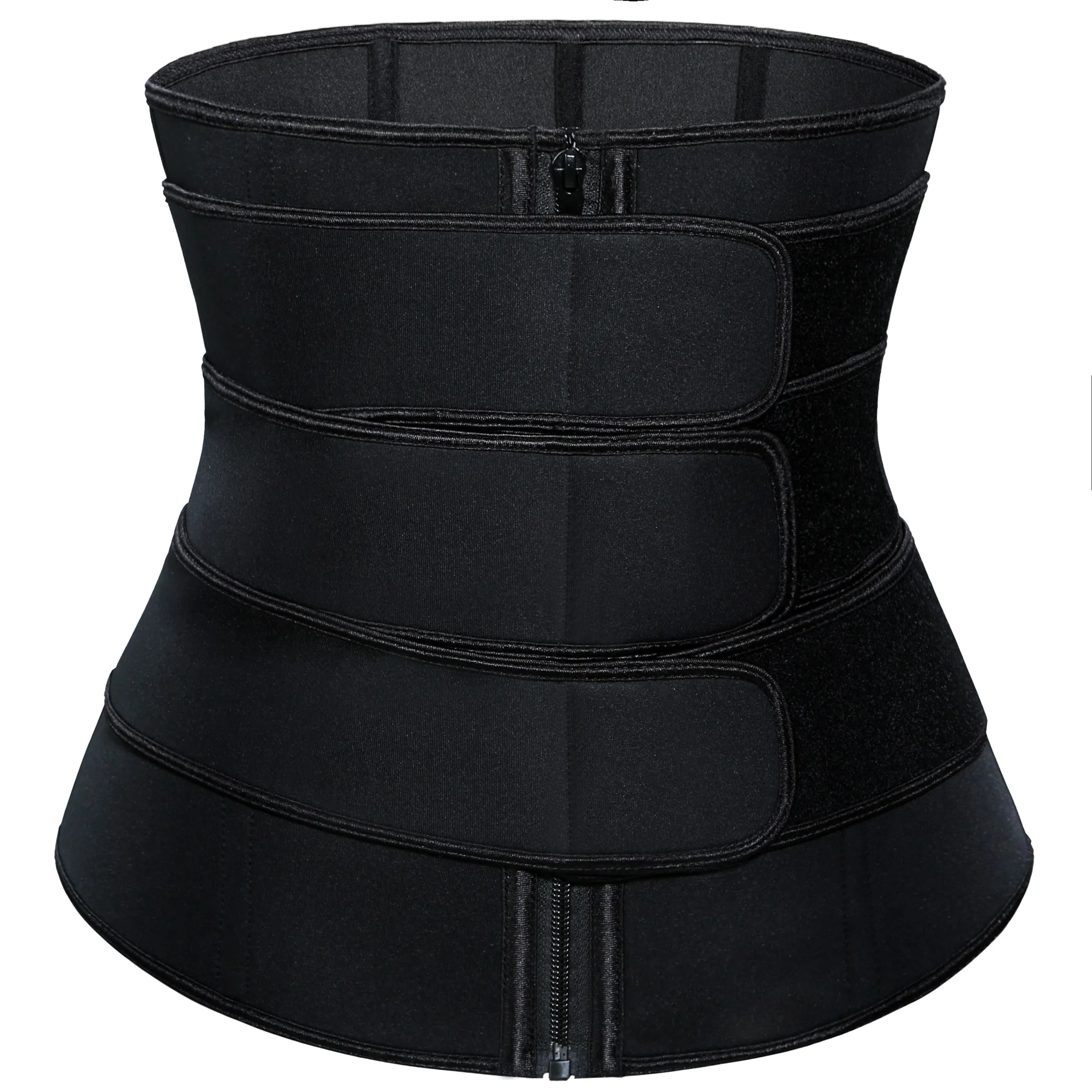 

Adjustable 3 Belts Waist Trainer Trimmer Breathable Waist Trimmer Back Pain Sweat Utility for Sport Bag Gym Body Train, Black